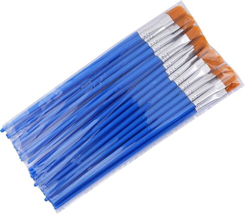 30 Pcs Flat Paint Brushes, Small Brush Bulk Miniature Detail Acrylic Painting for Classroom Watercolor Painting in Saudi Arabia