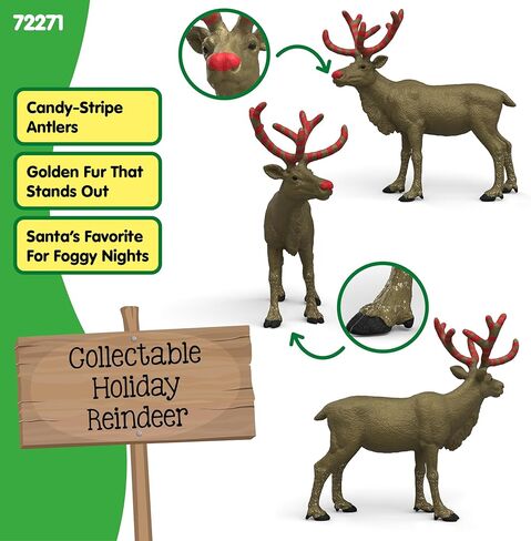 Schleich Farm World – 5" Golden Anniversary Reindeer Figurine – Limited Edition Christmas Collectible Animal Toy for Boys and Girls – Fun Holiday Play Figure for Kids Ages 5+ | 72271 in Saudi Arabia