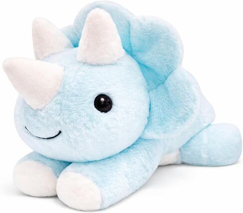 uoozii 24.8" | 5 Pounds Blue Dinosaur Weighted Stuffed Animals with Unscented Microwave Heating Pad Inside, Cute Coolable Heatable Big Weighted Plush for Stress & Period Pain Relief in Kuwait