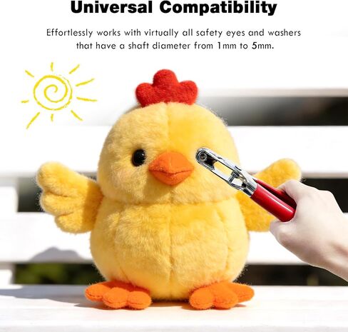 أداة العين الآمنة المعدنية من Geehouz للأميجورومي، مساعد آمن للعين لألعاب الكروشيه، متوافق مع قطر العمود 1-5 مم، مساعد حرفي متين لصنع القطيفة والأميجورومي in Kuwait