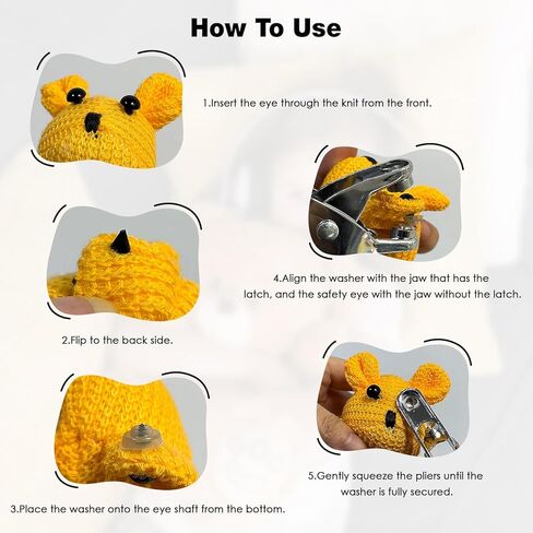 أداة العين الآمنة المعدنية من Geehouz للأميجورومي، مساعد آمن للعين لألعاب الكروشيه، متوافق مع قطر العمود 1-5 مم، مساعد حرفي متين لصنع القطيفة والأميجورومي in Kuwait