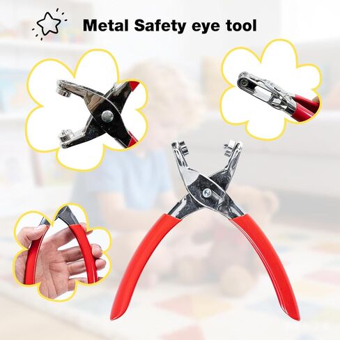 أداة العين الآمنة المعدنية من Geehouz للأميجورومي، مساعد آمن للعين لألعاب الكروشيه، متوافق مع قطر العمود 1-5 مم، مساعد حرفي متين لصنع القطيفة والأميجورومي in Kuwait