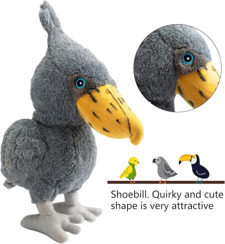 Hollypet Squeaky Plush Stuffed Durable Dog Toys, Cute Puppy Chew Toys for Small, Medium and Large Breed Dogs, Shoebill in Saudi Arabia