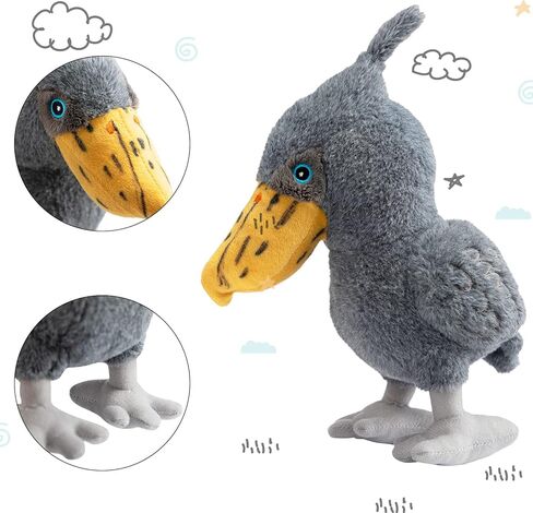 Hollypet Squeaky Plush Stuffed Durable Dog Toys, Cute Puppy Chew Toys for Small, Medium and Large Breed Dogs, Shoebill in Saudi Arabia