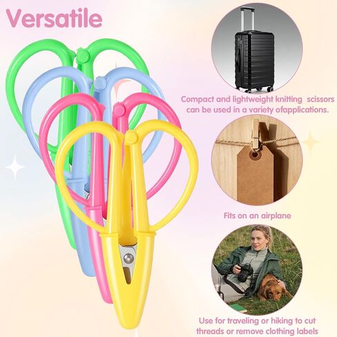 Hecila 4 Pcs Tiny Small Scissor with Cover Mini Scissors Colorful Travel Scissors Stainless Steel Detail Sewing Scissor Portable Snips for Sewing Crafts and Yarn DIY Embroidery Paper Cutting in Saudi Arabia