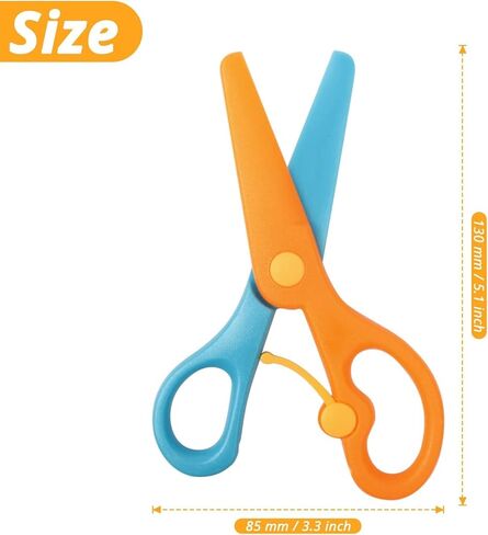 4 Pack Plastic Training Scissors, Safety Learning Scissors, Colorful Paper Craft Supplies Art Scissors in Saudi Arabia