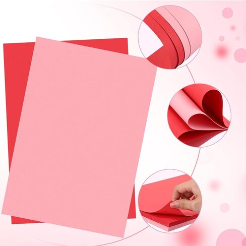 Colarr 300 ورقة ملونة لعيد الحب من ورق البطاقات الملونة مقاس 8.5 × 11 بوصة مطبوعة ورق بناء ملون 65 رطل 180 جرام لكل متر مربع من البطاقات مزدوجة الجوانب للفنون والحرف اليدوية والدعوات وبطاقات التهنئة والملصقات in Saudi Arabia