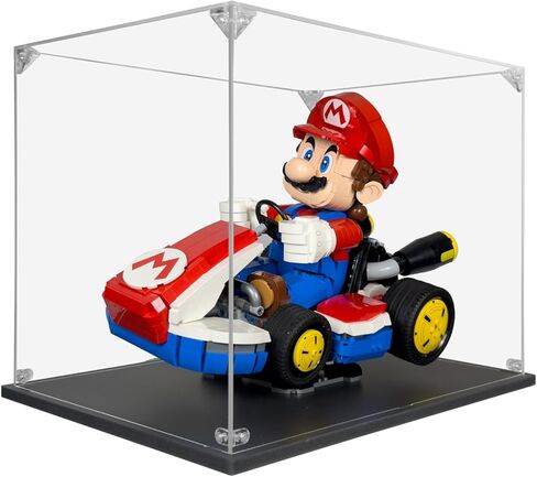 حافظة عرض أكريليك متوافقة مع Lego Mario Kart - Mario & Standard Kart #72037، حافظة عرض مقاومة للغبار (الحافظة فقط) (مجموعات Lego غير متضمنة) in Kuwait