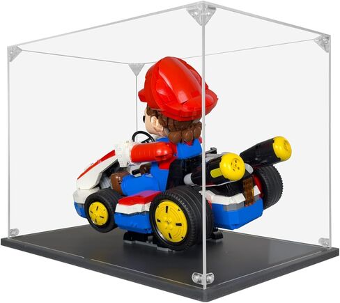 حافظة عرض أكريليك متوافقة مع Lego Mario Kart - Mario & Standard Kart #72037، حافظة عرض مقاومة للغبار (الحافظة فقط) (مجموعات Lego غير متضمنة) in Kuwait