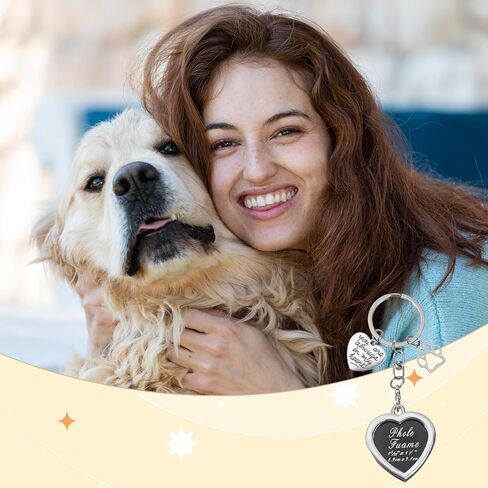 Dog Memorial Gifts Personalized Photo Keychain Dog Passing Away Gifts, Remembrance Gift, Pet Memorial Keychain for in Saudi Arabia