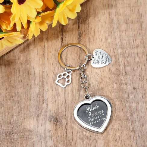 Dog Memorial Gifts Personalized Photo Keychain Dog Passing Away Gifts, Remembrance Gift, Pet Memorial Keychain for in Saudi Arabia