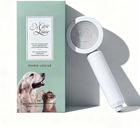 Pet Fragrance Shower Head Kit：Pet-Friendly Aromatherapy Shower Handle for Dogs & Cats Replaceable Built-in Gentle Fragrance Balm Skin-Health Filter Cartridge Soothing Oils & Vitamins in Saudi Arabia