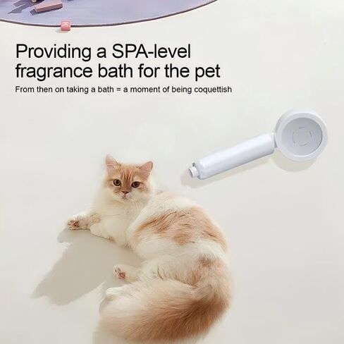 Pet Fragrance Shower Head Kit：Pet-Friendly Aromatherapy Shower Handle for Dogs & Cats Replaceable Built-in Gentle Fragrance Balm Skin-Health Filter Cartridge Soothing Oils & Vitamins in Saudi Arabia