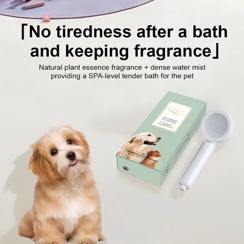 Pet Fragrance Shower Head Kit：Pet-Friendly Aromatherapy Shower Handle for Dogs & Cats Replaceable Built-in Gentle Fragrance Balm Skin-Health Filter Cartridge Soothing Oils & Vitamins in Saudi Arabia