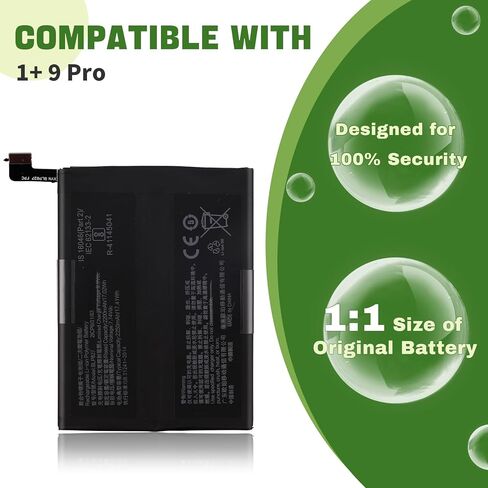 2250mAh New BLP827 Rechargeable Battery Compatible with Oneplus 9 Pro 1+ 9 Pro LE2121, LE2125, LE2123, LE2120, LE2127 with Upgraded Repair Tools Kit in Saudi Arabia