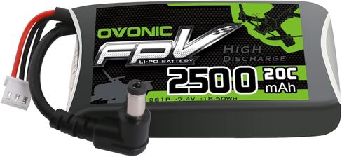 OVONIC 7.4V 20C 2500mAh 2S Lipo Battery with Fatshark Plug in Saudi Arabia