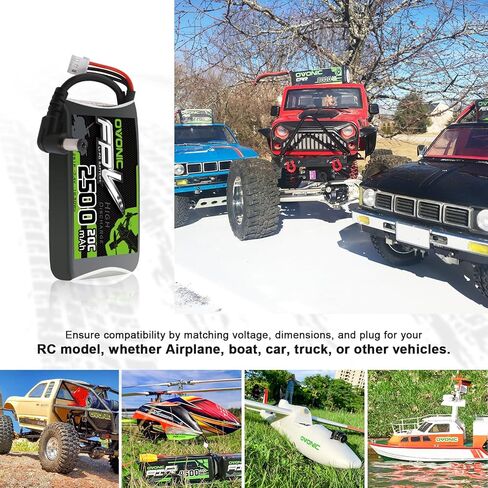 OVONIC 7.4V 20C 2500mAh 2S Lipo Battery with Fatshark Plug in Saudi Arabia