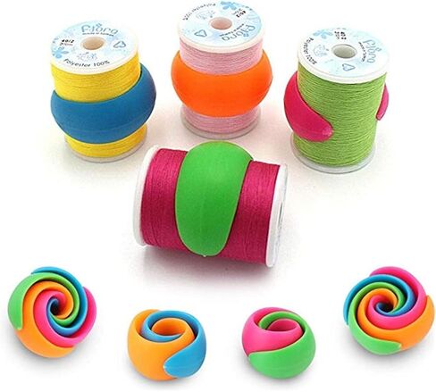 20PCS Thread Spool Holders, Flexible Silicone Thread Organizers for Sewing Machine Embroidery Thread, Keep Spools Neat & Tangle-Free for Sewing Kit & Craft Organization in Saudi Arabia
