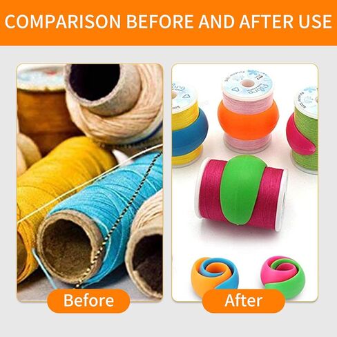 20PCS Thread Spool Holders, Flexible Silicone Thread Organizers for Sewing Machine Embroidery Thread, Keep Spools Neat & Tangle-Free for Sewing Kit & Craft Organization in Saudi Arabia