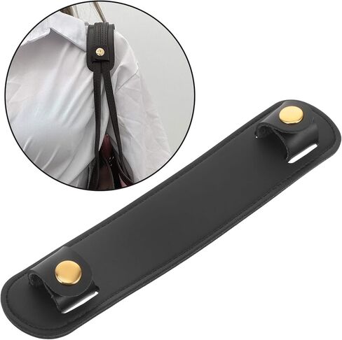 Shoulder Strap Pad: Leather Shoulder Pad for Bag Strap, Anti-Skid Bag Strap Pad, Detachable Leather Strap Cover for Shopping Bags,Tote Purses - Black in Saudi Arabia