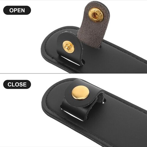 Shoulder Strap Pad: Leather Shoulder Pad for Bag Strap, Anti-Skid Bag Strap Pad, Detachable Leather Strap Cover for Shopping Bags,Tote Purses - Black in Saudi Arabia