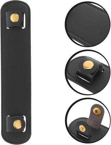 Shoulder Strap Pad: Leather Shoulder Pad for Bag Strap, Anti-Skid Bag Strap Pad, Detachable Leather Strap Cover for Shopping Bags,Tote Purses - Black in Saudi Arabia