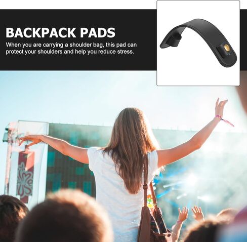 Shoulder Strap Pad: Leather Shoulder Pad for Bag Strap, Anti-Skid Bag Strap Pad, Detachable Leather Strap Cover for Shopping Bags,Tote Purses - Black in Saudi Arabia