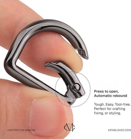 CRAFTMEMORE Snap-On D-Ring Buckle Clips, 4 PCS Keyrings Clasp for Purse Strap SPD4 in Saudi Arabia