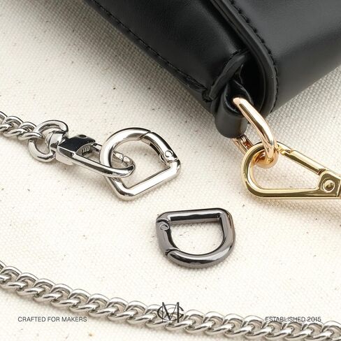 CRAFTMEMORE Snap-On D-Ring Buckle Clips, 4 PCS Keyrings Clasp for Purse Strap SPD4 in Saudi Arabia