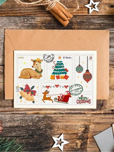 Christmas Postage Stamp Dies for Card Making Birthday Decoration, Frame Thanksgiving Fall Stamp Cutting Die for Card Making Junk Journal DIY, Metal Fall Christmas Decor Postage Stamp Die Cut in Saudi Arabia