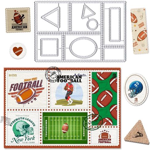 Christmas Postage Stamp Dies for Card Making Birthday Decoration, Frame Thanksgiving Fall Stamp Cutting Die for Card Making Junk Journal DIY, Metal Fall Christmas Decor Postage Stamp Die Cut in Saudi Arabia