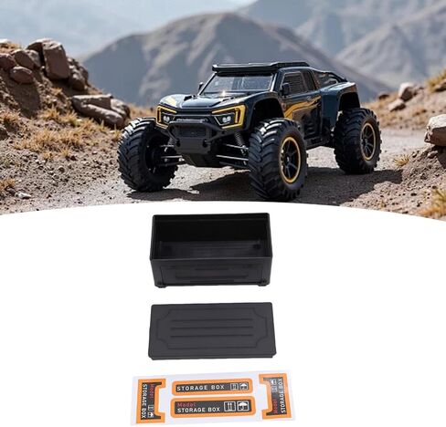 RC Simulated Toolbox, 1:10 Scale RC Model Car Accessory Simulated Toolbox Luggage Storage Decor Set with Custom Stickers for Off Road Crawler in Saudi Arabia