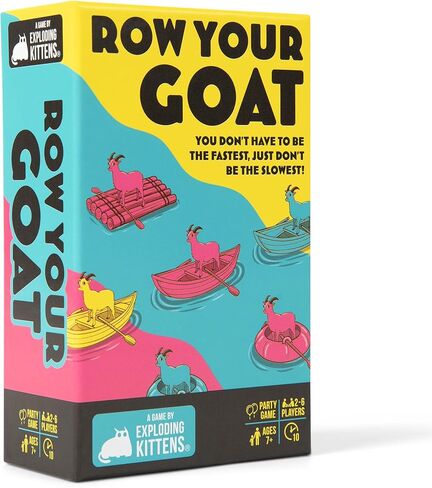 Exploding Kittens Presents: صف ماعزك - لعبة تيك تاك تو السريعة - 2-6 لاعبين - للأعمار من 7 سنوات فما فوق - لعبة عائلية - لعبة حفلة ليلية لعبة عائلية in Kuwait