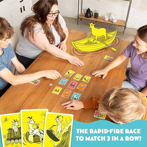 Exploding Kittens Presents: صف ماعزك - لعبة تيك تاك تو السريعة - 2-6 لاعبين - للأعمار من 7 سنوات فما فوق - لعبة عائلية - لعبة حفلة ليلية لعبة عائلية in Kuwait