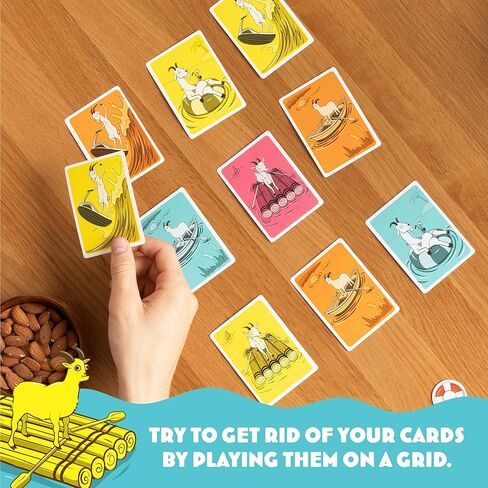 Exploding Kittens Presents: صف ماعزك - لعبة تيك تاك تو السريعة - 2-6 لاعبين - للأعمار من 7 سنوات فما فوق - لعبة عائلية - لعبة حفلة ليلية لعبة عائلية in Kuwait