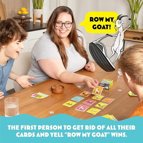Exploding Kittens Presents: صف ماعزك - لعبة تيك تاك تو السريعة - 2-6 لاعبين - للأعمار من 7 سنوات فما فوق - لعبة عائلية - لعبة حفلة ليلية لعبة عائلية in Kuwait