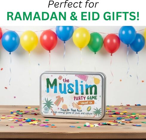 The Muslim Party Game – Islamic Trivia Card Game for Teens & Adults | Ramadan Gifts for Teens | Eid Gift | Halal Family Game Night | Travel Tin | Ages 13+ | 4-12 Players in Saudi Arabia
