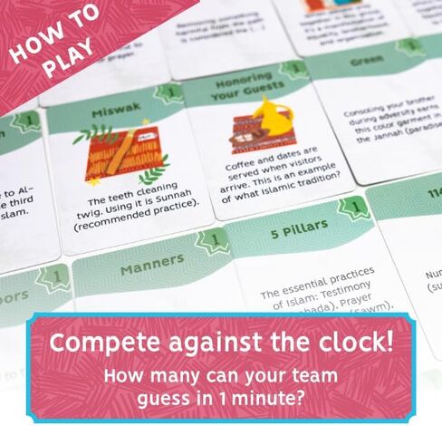 The Muslim Party Game – Islamic Trivia Card Game for Teens & Adults | Ramadan Gifts for Teens | Eid Gift | Halal Family Game Night | Travel Tin | Ages 13+ | 4-12 Players in Saudi Arabia