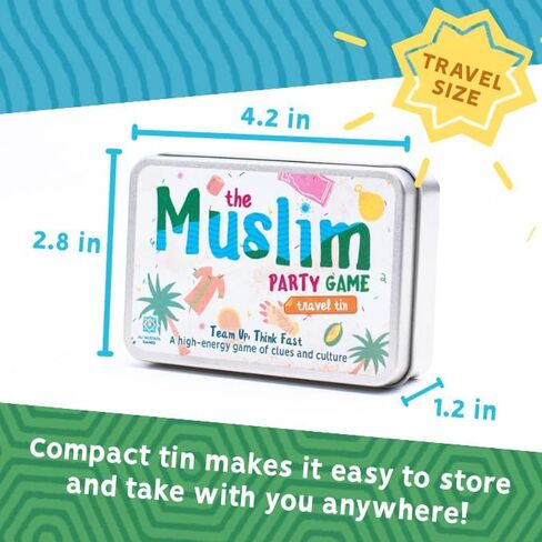 The Muslim Party Game – Islamic Trivia Card Game for Teens & Adults | Ramadan Gifts for Teens | Eid Gift | Halal Family Game Night | Travel Tin | Ages 13+ | 4-12 Players in Saudi Arabia