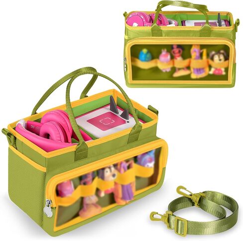 Carrying Case Compatible with Toniebox 2/1, Portable Organizer Case for Tonie Figures Characters, Headphones & Accessories, Storage Travel Case with Shoulder Strap and Handle(Pink) in Saudi Arabia
