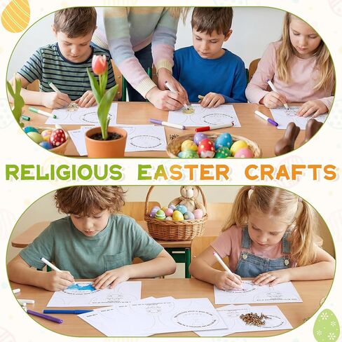 Teyva Daily 30 مجموعة DIY عيد الفصح يسوع الحرف اليدوية العشاء الأخير مجموعة الحرف اليدوية اصنع بطاقاتك الخاصة نشاط الكأس المقدسة لعيد الفصح المسيحي الأحد أنشطة حفلات الأسبوع المقدس in Kuwait