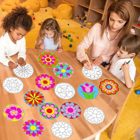 30 جهاز كمبيوتر شخصى الربيع موضوع زهرة Suncatchers الزينة DIY نافذة الطلاء الفن الحرفية كيت الزهور زهرة اللوحة نافذة ملصقات التشبث للأطفال الهدايا أنشطة الفصول الدراسية زخرفة التخييم حزب المشاريع الفنية in Kuwait