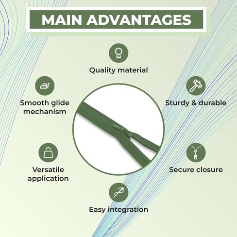 Army Green 6 Inch Nylon Invisible Zipper for Sewing, DIY Crafts, Dresses, Pillows – Conceal Coil Zipper for Tailoring & Home Decor (Military)-2pcs in Saudi Arabia