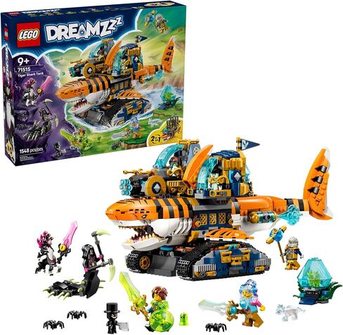 لعبة بناء LEGO DREAMZzz Tiger Shark Tank للأولاد والبنات - للأعمار من 9 سنوات فما فوق - مجموعة اللعب التظاهري للأطفال، للأعمار من 9 سنوات فما فوق، مع خيارين للبناء - تتضمن 5 شخصيات مصغرة - فكرة هدية لأعياد الميلاد - 71515 in Kuwait