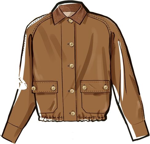 McCall's M8607K5 Easy-to-Make Misses' Unlined Blouson Jackets Sewing Pattern Packet, Design Code M8607, Sizes 8-10-12-14-16 in Saudi Arabia