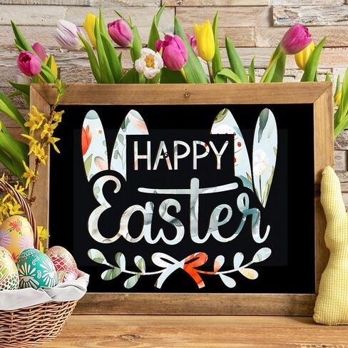 Konsait 24 Sheets Easter 6x6 Scrapbook Paper Bunny Rabbit Egg Flower Patterned Cardstock，Single Sided Scrapbook Paper Easter Supplies for Diy Making Greeting Cards and Decorating Photo Albums in Saudi Arabia
