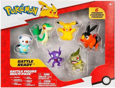 مجموعة من 6 شخصيات بوكيمون باتل - تتميز بـ 2 بوصة سابلي وأكسو وسنيفي وتيبيغ وأوشاووت وبيكاتشو - تفاصيل أصلية in Kuwait