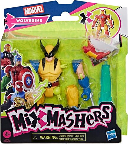 لعبة AVENGERS MixMashers Marvel Wolverine مخصصة للخلط والمطابقة وملحقاتها، بمقياس 5 بوصة (12 سم) ألعاب البطل الخارق للأطفال، للأعمار من 4 سنوات فما فوق in Kuwait