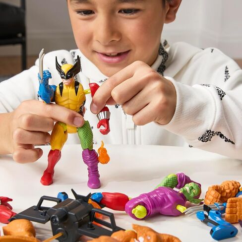 لعبة AVENGERS MixMashers Marvel Wolverine مخصصة للخلط والمطابقة وملحقاتها، بمقياس 5 بوصة (12 سم) ألعاب البطل الخارق للأطفال، للأعمار من 4 سنوات فما فوق in Kuwait