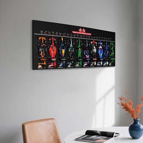 Display Wallboard for Lego F1 Speed Champions Set 66802 (77242–77251) - 10 Race Cars Model Wall Mount Display, Transform Models into Wall Art (Models Not Included) - Premium Black Collector's Mount in Kuwait